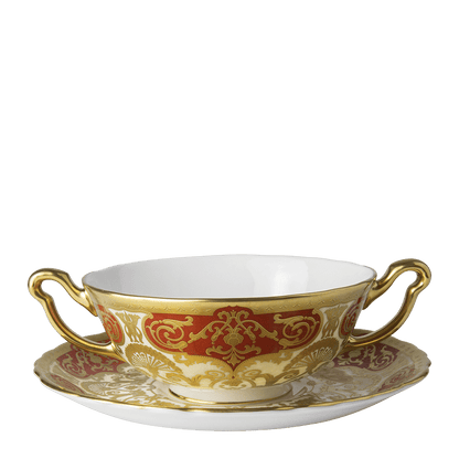 Royal Crown Derby Heritage Red and Cream Cream Soup Cup (340ml) – alternate official product image