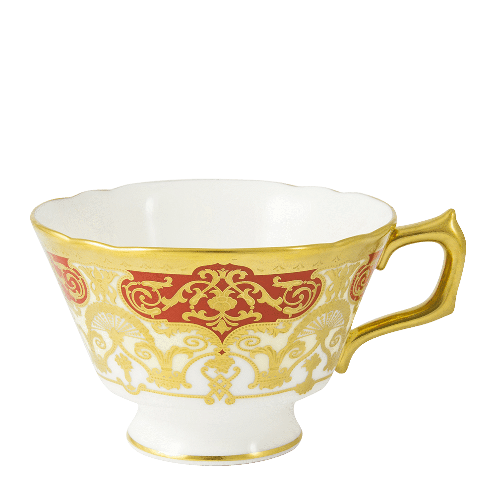 Royal Crown Derby Heritage Red and Cream Teacup (220ml) – official product image