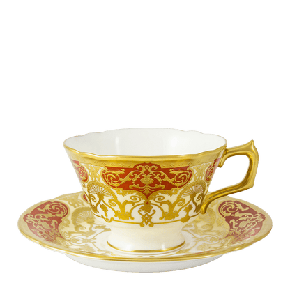 Royal Crown Derby Heritage Red and Cream Teacup (220ml) – alternate official product image