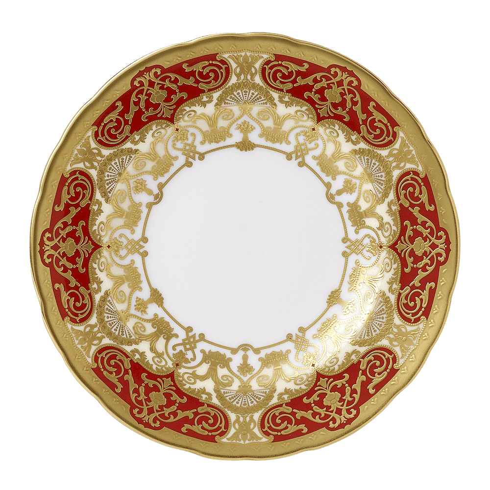 Royal Crown Derby Heritage Red and Cream Bread and Butter Plate (25cm) – official product image