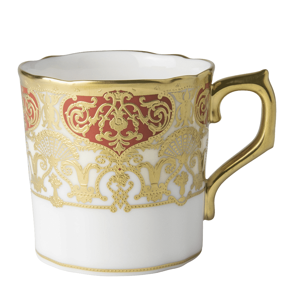 Royal Crown Derby Heritage Red and Cream Coffee Cup (85ml) – official product image