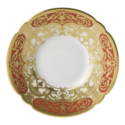Royal Crown Derby Heritage Red and Cream Coffee Saucer (12cm) – official product image