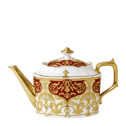 Royal Crown Derby Heritage Red and Cream Teapot (1650ml) – official product image
