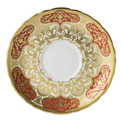 Royal Crown Derby Heritage Red and Cream Cream Soup Saucer (16cm) – official product image