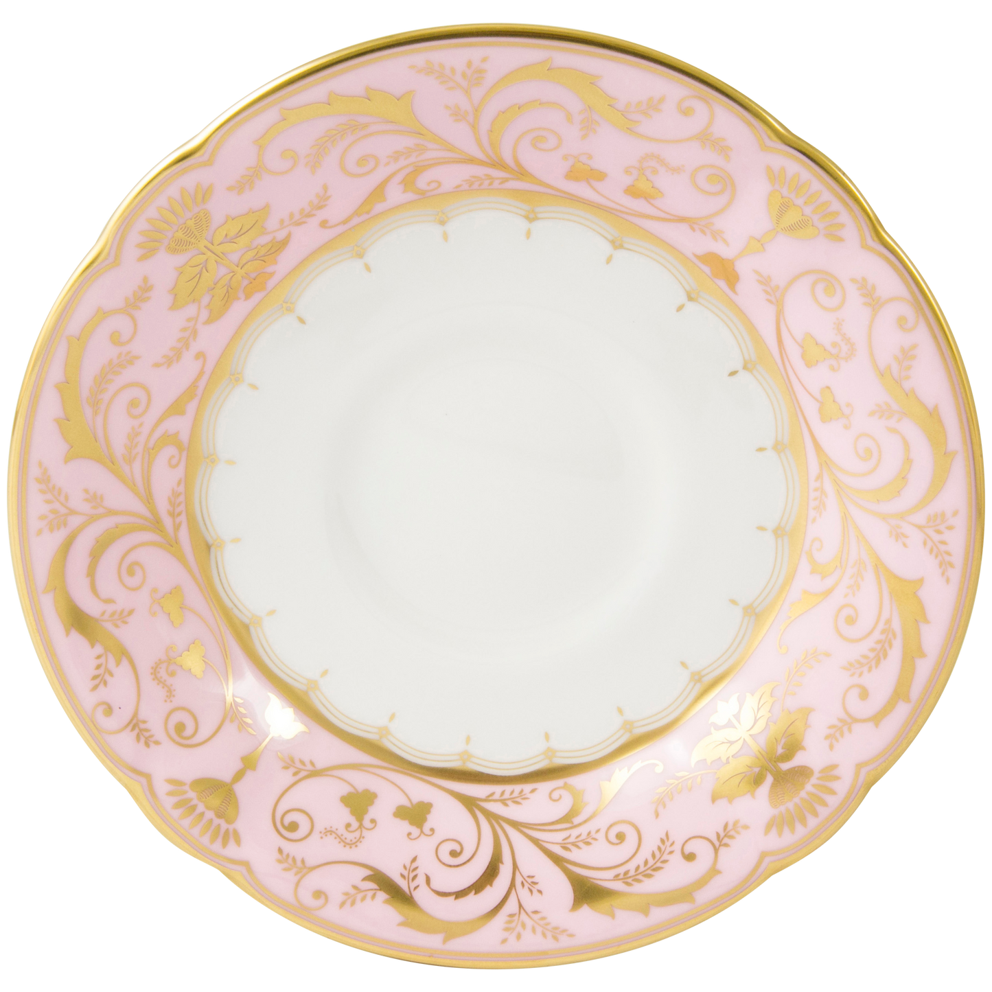Royal Crown Derby Harlequin Baby Pink Tea Saucer (14cm) – official product image