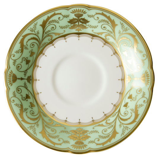 Royal Crown Derby Harlequin Darley Abbey Green Tea Saucer (14cm) – official product image