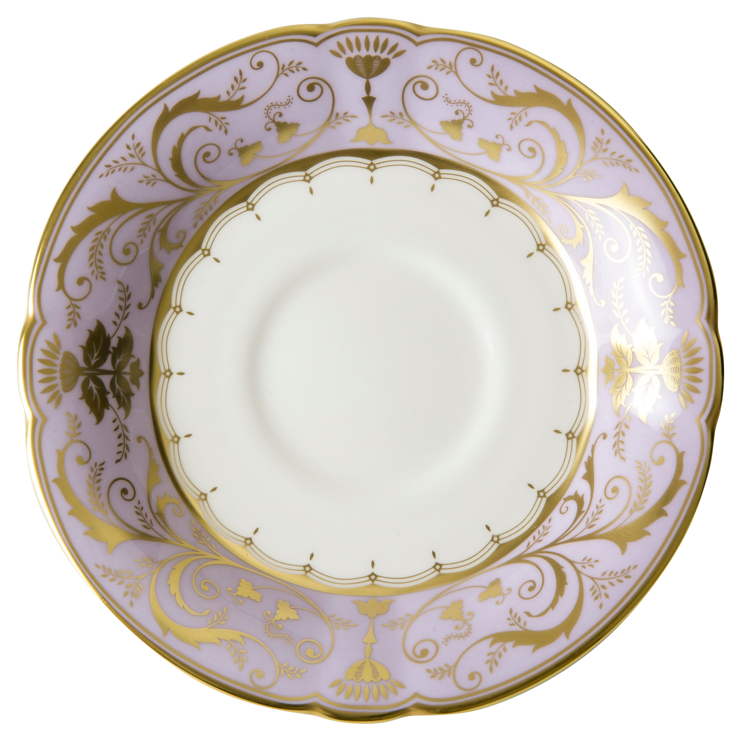Royal Crown Derby Harlequin Lavender Tea Saucer (14cm) – official product image
