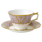 Royal Crown Derby Harlequin Lavender Teacup and Saucer (220ml) – official product image
