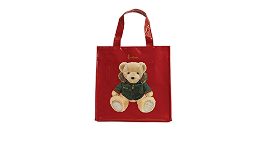 Harrods Small Shopper Bag -Christmas Bear 2020