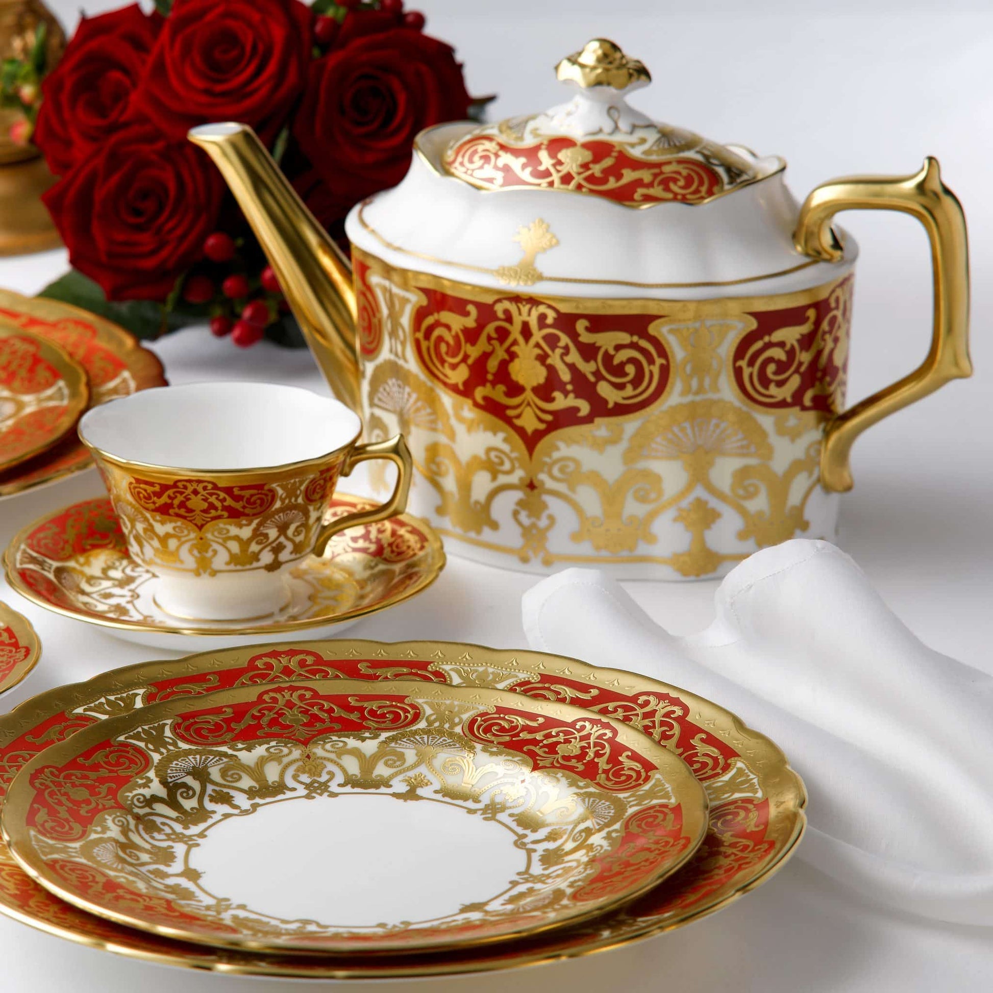 Royal Crown Derby Heritage Red and Cream Coffee Cup (85ml) – alternate official product image