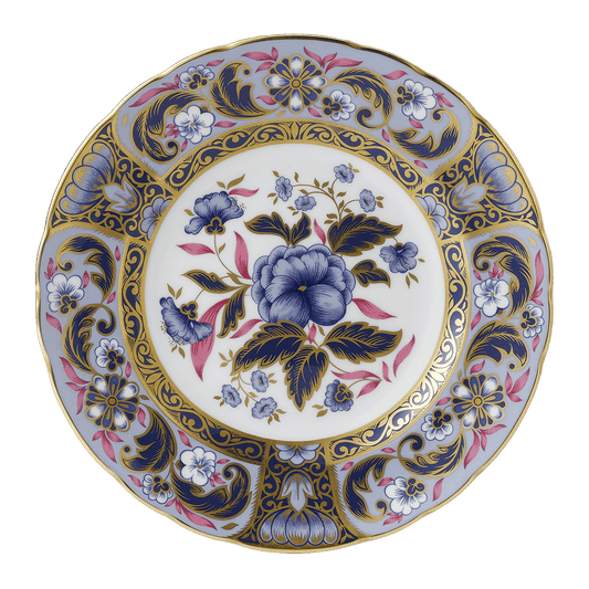 Royal Crown Derby Blue Camellias Accent Plate (21cm) – official product image