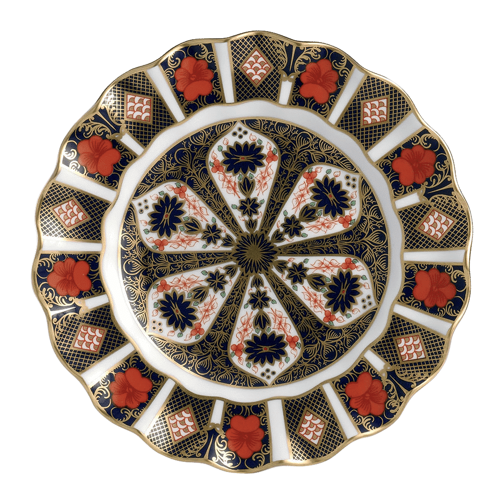 Royal Crown Derby Old Imari Fluted Dessert Plate (22cm) – official product image