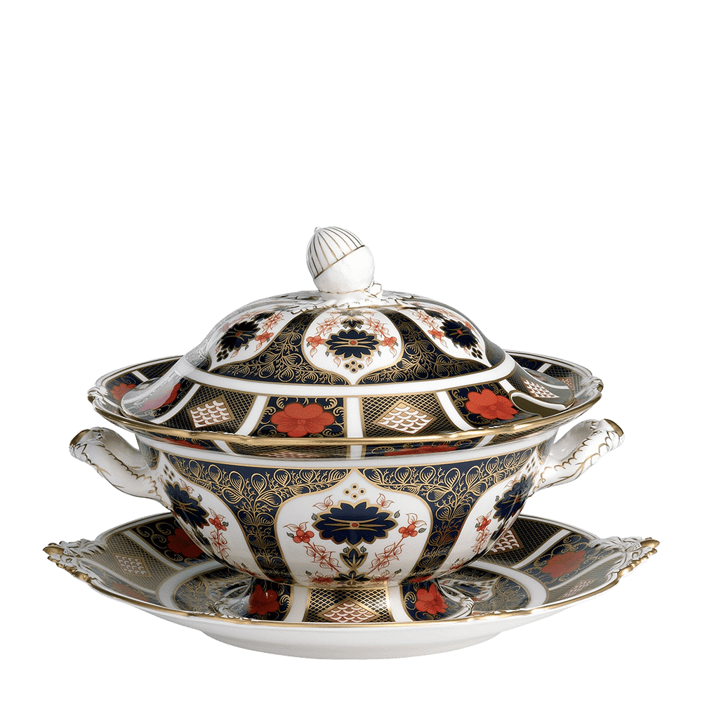 Royal Crown Derby Old Imari Soup Tureen Stand (35cm) – official product image