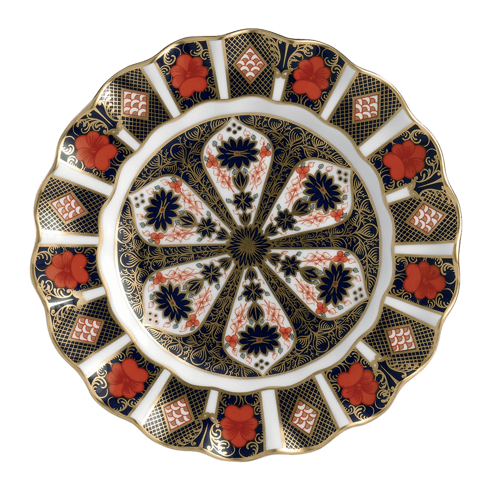 Royal Crown Derby Old Imari Fluted Dessert Plate Boxed (22cm) – official product image