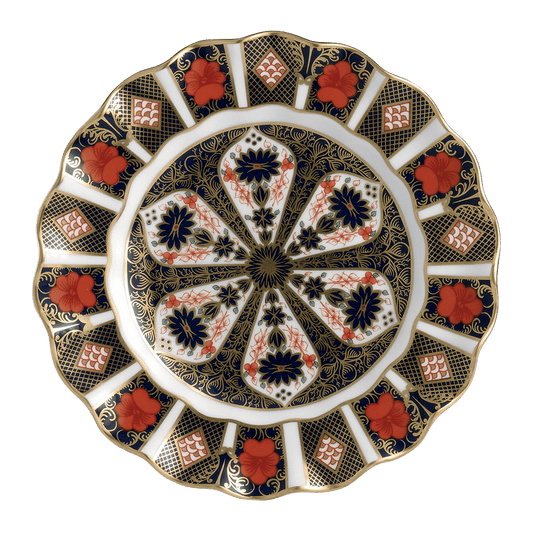 Royal Crown Derby Old Imari Fluted Dessert Plate Boxed (22cm) – official product image