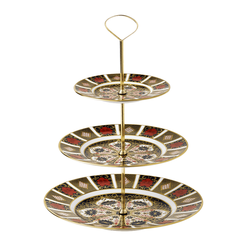 Royal Crown Derby Old Imari Three Tier Cake Stand Boxed (34cm) – official product image