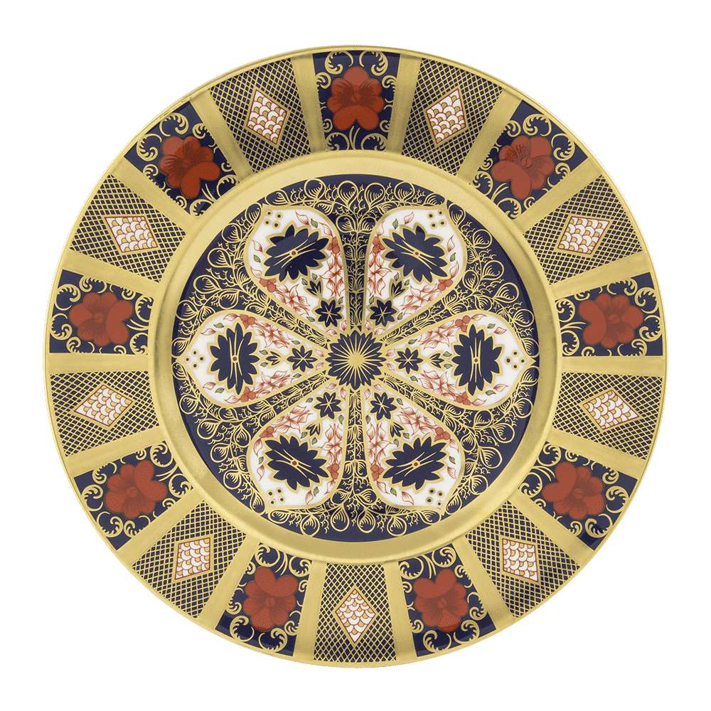 Royal Crown Derby Old Imari Solid Gold Band Salad Plate (21cm) – official product image