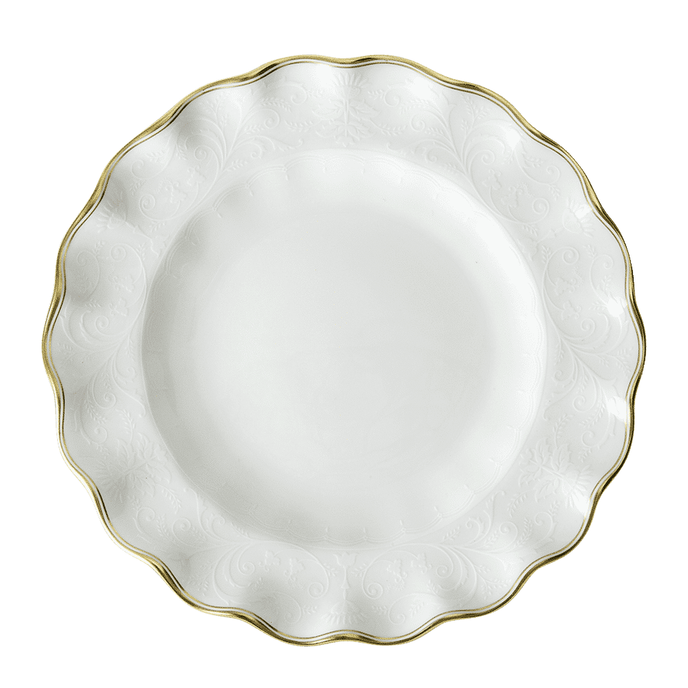 Royal Crown Derby Darley Abbey Pure Gold Fluted Dessert Plate (22cm) – official product image