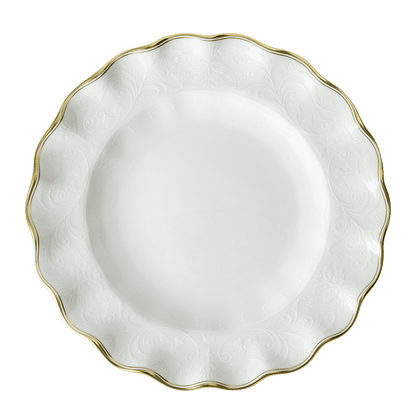 Royal Crown Derby Darley Abbey Pure Gold Fluted Dessert Plate (22cm) – official product image