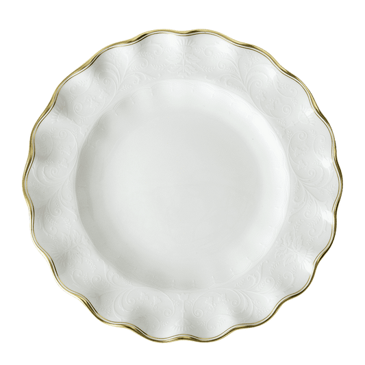Royal Crown Derby Darley Abbey Pure Gold Fluted Dessert Plate (22cm) – official product image