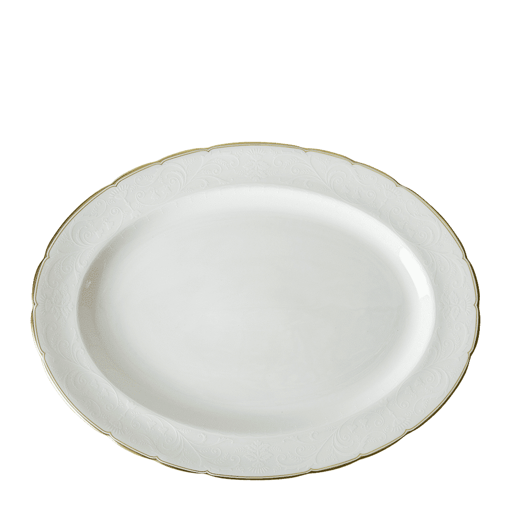 Royal Crown Derby Darley Abbey Pure Gold Oval Dish (41cm) – official product image