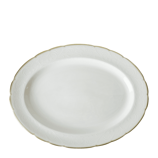 Royal Crown Derby Darley Abbey Pure Gold Oval Dish (41cm) – official product image