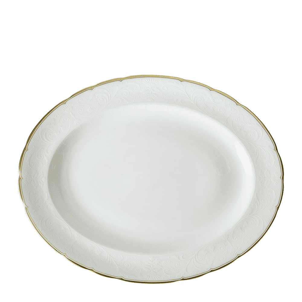 Royal Crown Derby Darley Abbey Pure Gold Oval Dish (34cm) – official product image