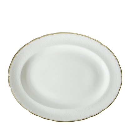Royal Crown Derby Darley Abbey Pure Gold Oval Dish (34cm) – official product image