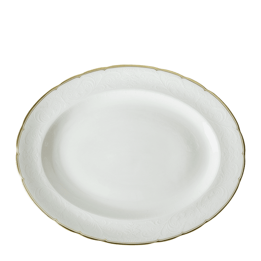 Royal Crown Derby Darley Abbey Pure Gold Oval Dish (34cm) – official product image
