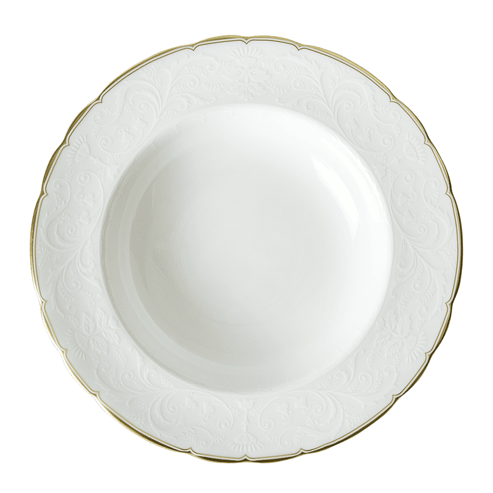 Royal Crown Derby Darley Abbey Pure Gold Rim Soup Bowl (21cm) – official product image