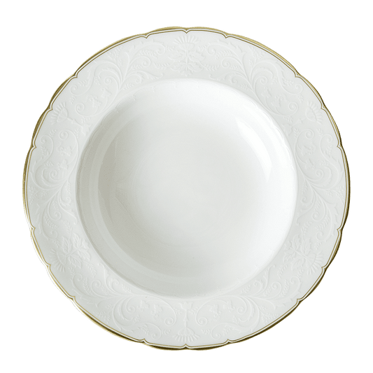 Royal Crown Derby Darley Abbey Pure Gold Rim Soup Bowl (21cm) – official product image
