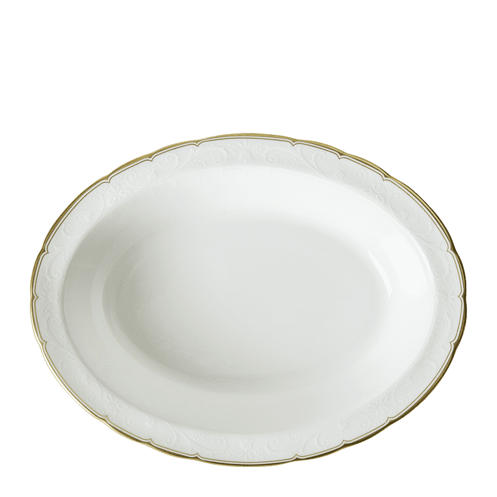 Royal Crown Derby Darley Abbey Pure Gold Open Vegetable Dish (24cm) – official product image