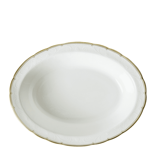 Royal Crown Derby Darley Abbey Pure Gold Open Vegetable Dish (24cm) – official product image