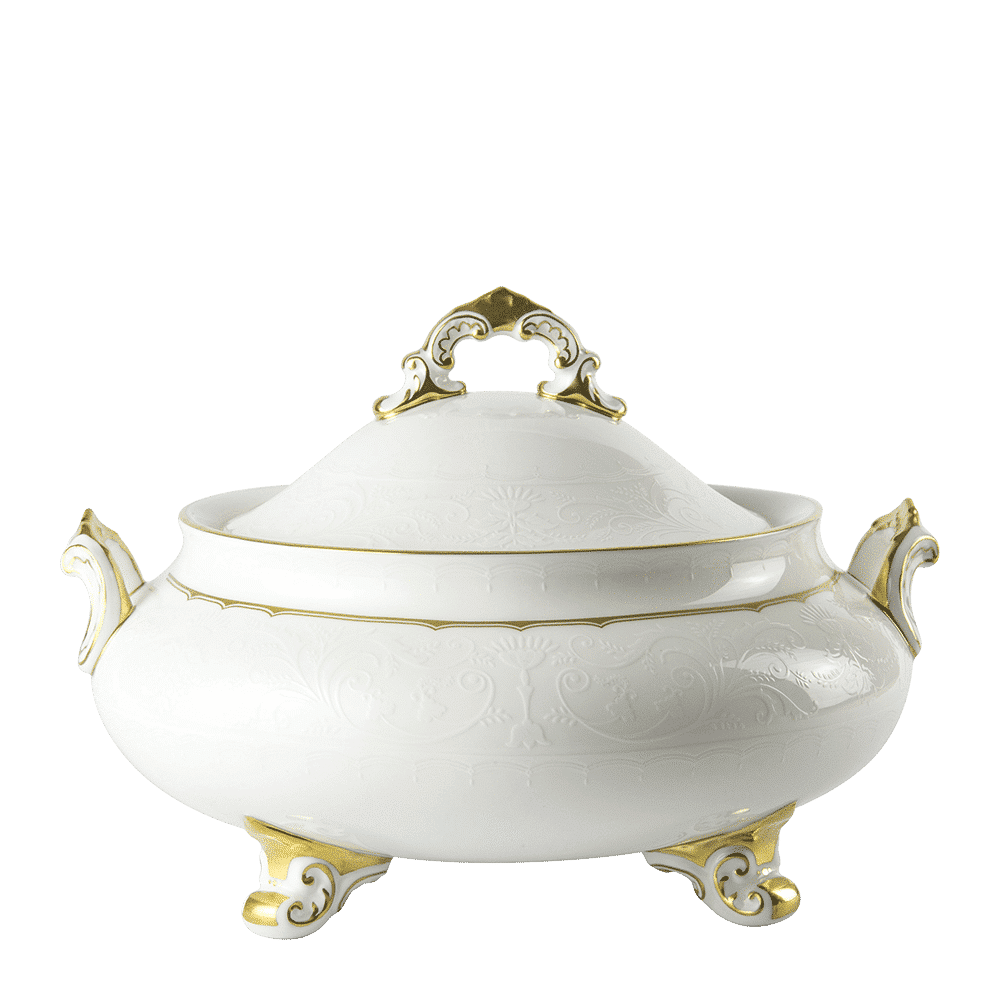 Royal Crown Derby Darley Abbey Pure Gold Covered Vegetable Dish (1700ml) – official product image