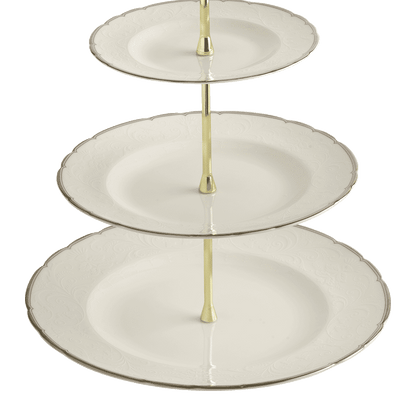 Royal Crown Derby Darley Abbey Pure Gold Three Tier Cake Stand (34cm) – official product image