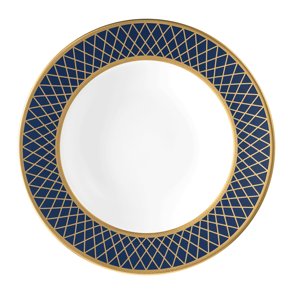 Royal Crown Derby Majestic Navy Blue Rim Soup Bowl (21cm) – official product image