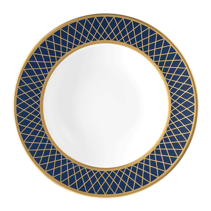 Royal Crown Derby Majestic Navy Blue Rim Soup Bowl (21cm) – official product image