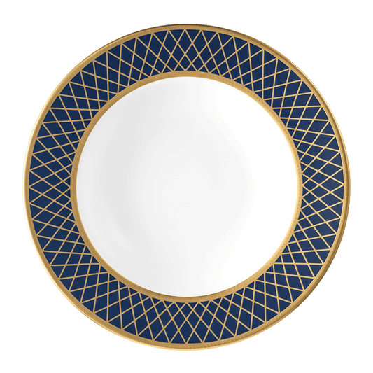 Royal Crown Derby Majestic Navy Blue Rim Soup Bowl (21cm) – official product image