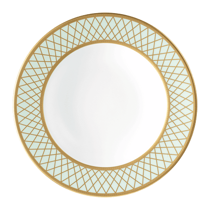 Royal Crown Derby Majestic Mint Green Rim Soup Bowl (21cm) – official product image