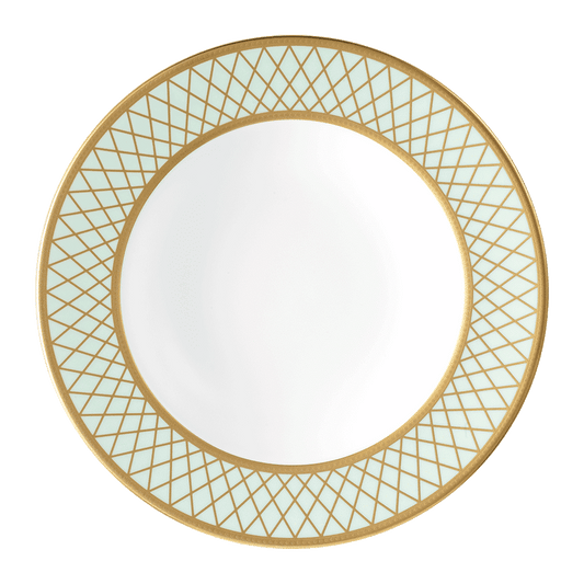 Royal Crown Derby Majestic Mint Green Rim Soup Bowl (21cm) – official product image
