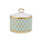 Royal Crown Derby Majestic Mint Green Covered Sugar (170ml) – official product image