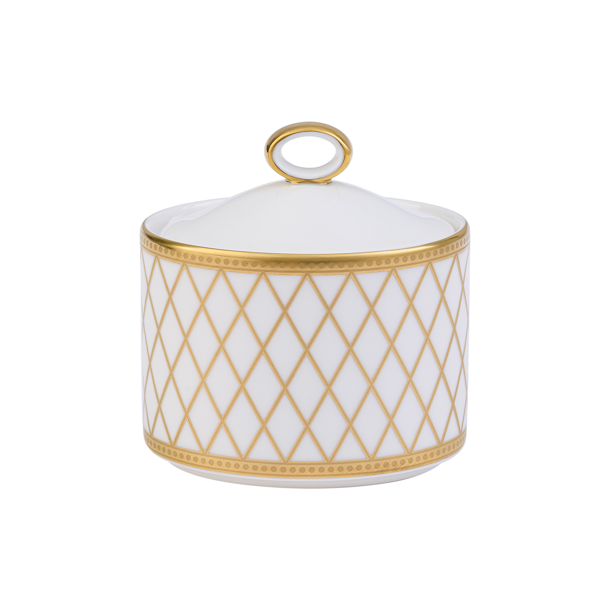 Royal Crown Derby Majestic White Covered Sugar (170ml) – official product image