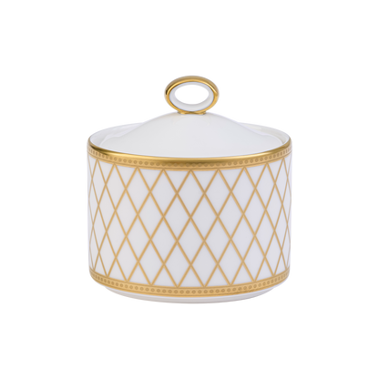 Royal Crown Derby Majestic White Covered Sugar (170ml) – official product image