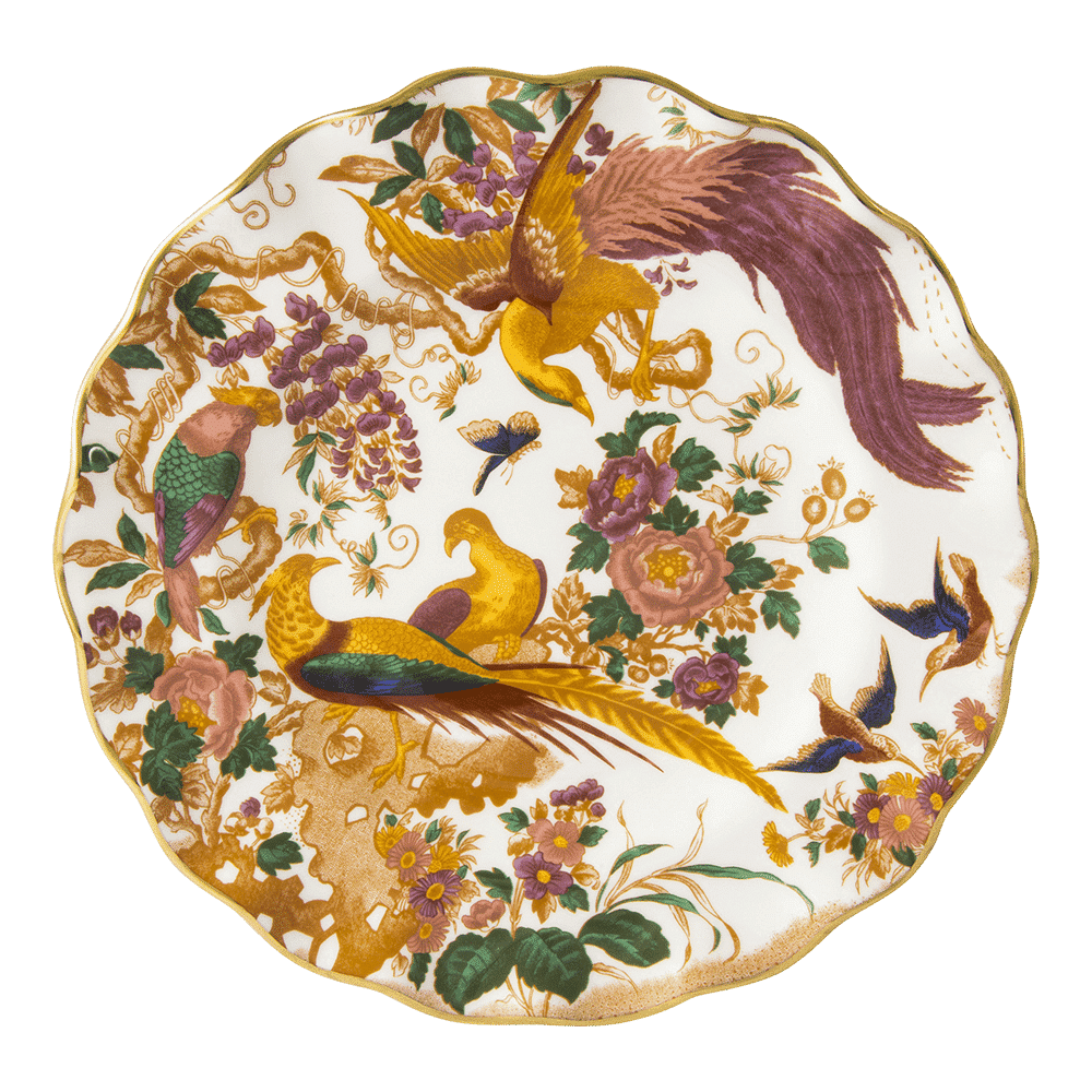 Royal Crown Derby Olde Aves Fluted Dessert Plate (22cm) – official product image