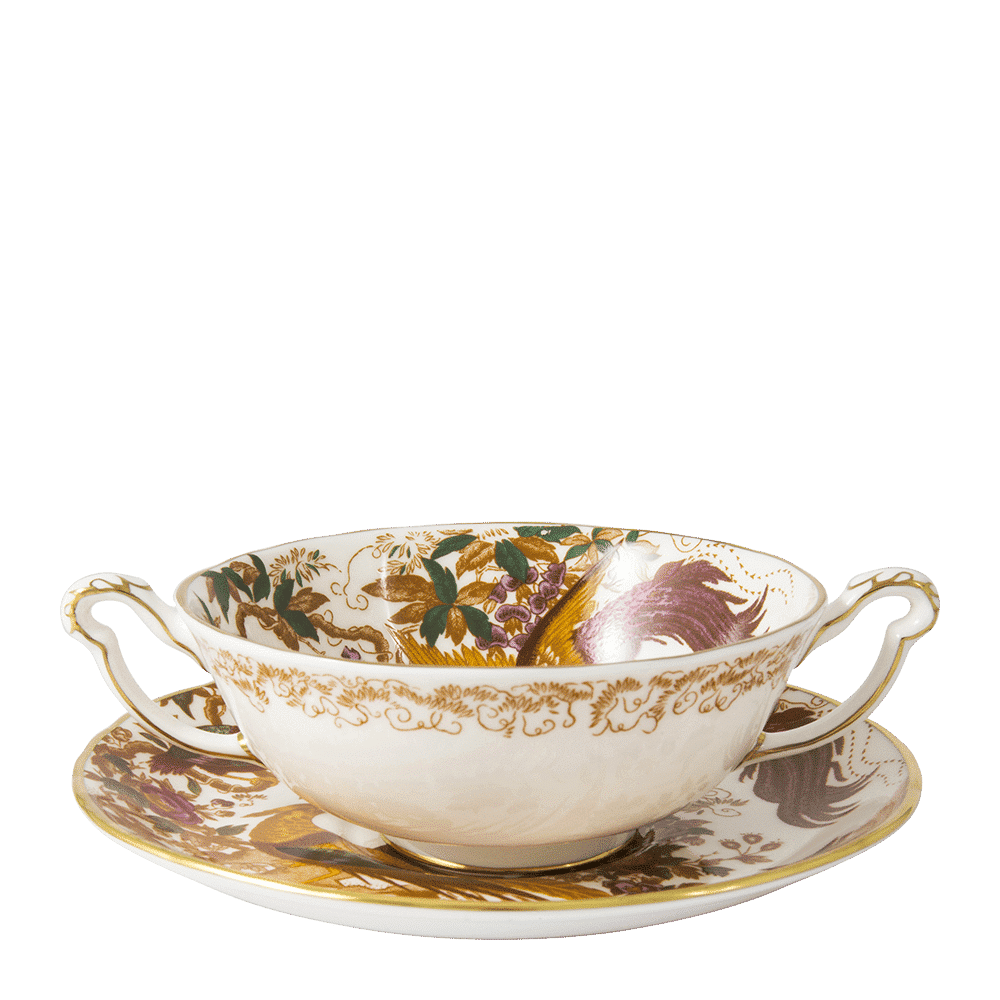 Royal Crown Derby Olde Aves Cream Soup Saucer (16cm) – alternate official product image