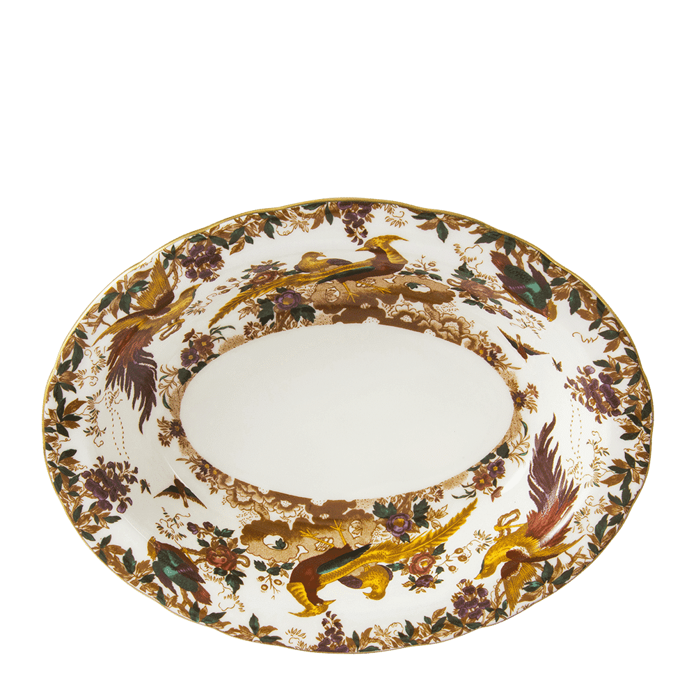Royal Crown Derby Olde Aves Open Vegetable Dish (24cm) – alternate official product image