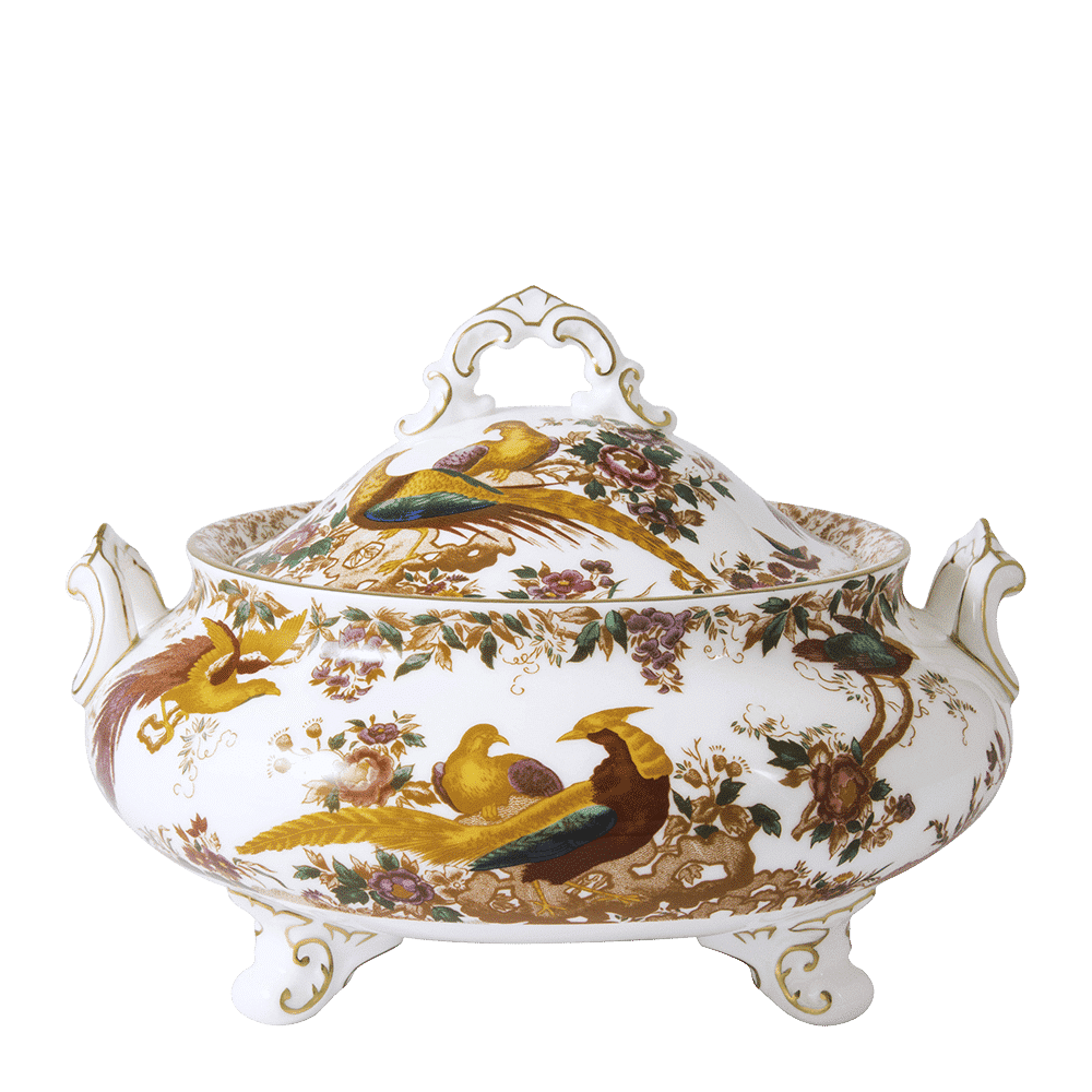 Royal Crown Derby Olde Aves Covered Vegetable Dish (1700ml) – official product image