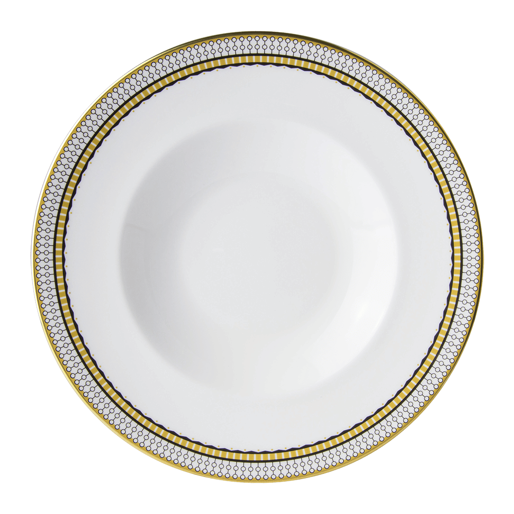 Royal Crown Derby Oscillate Onyx Rimmed Bowl (27cm) – official product image