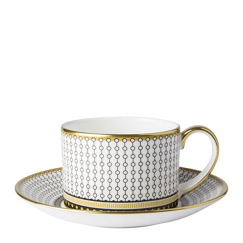 Royal Crown Derby Oscillate Onyx Tea Saucer (15cm) – alternate official product image