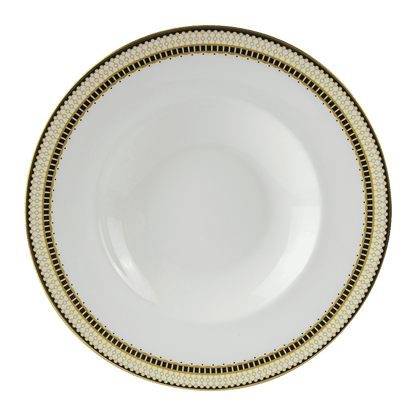 Royal Crown Derby Oscillate Ochre Rimmed Bowl (27cm) – official product image
